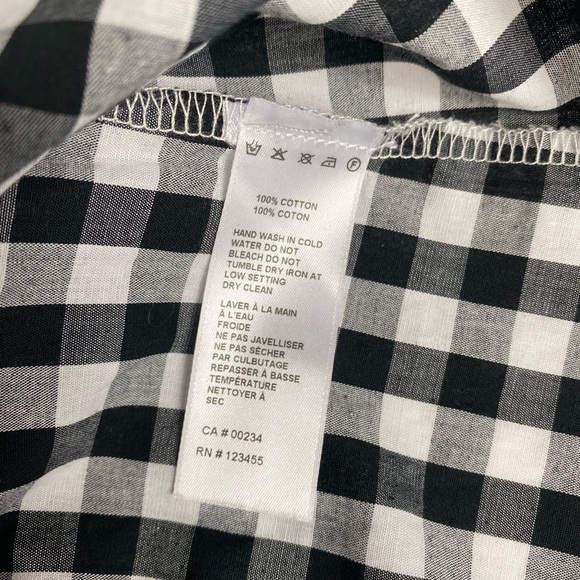 NWT Design Lab Black and White Long-sleeve Open Shoulder Ruffle Top Size… - Picture 9 of 9